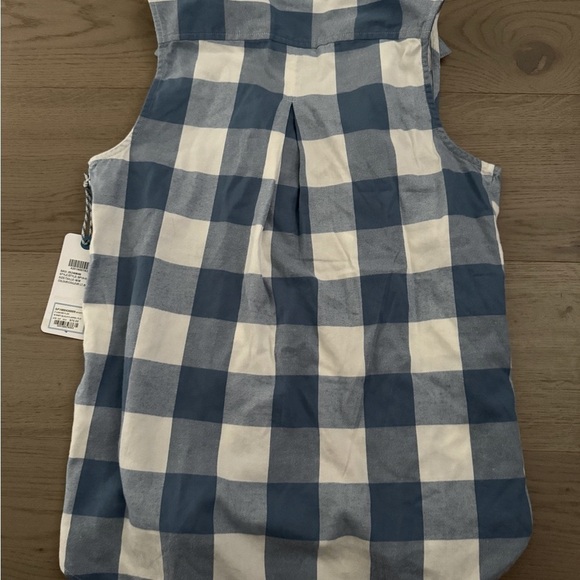 NWT SPORTING LIFE button down blue and white checkered shirt, never worn (M) - Picture 2 of 7